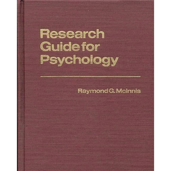 Reference Sources for the Social Science Research Guide for Psychology, (Hardcover)