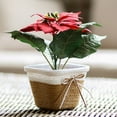 thumbnail image 4 of Paper rope weaving flowers, small flower pots, flower arrangement, decorative baskets, woven flower pot sets, waterproof simulation succulent flower baskets 12*12*9.5cm Square, 4 of 6