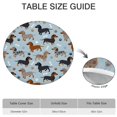 thumbnail image 6 of Cute Dachshund and Dog Footprint Round Fitted Tablecloth with Elastic Edge,Dining Table Cover Waterproof,Outdoor Round Tablecloth for Camping,Dining,Indoor and Outdoor, 6 of 7