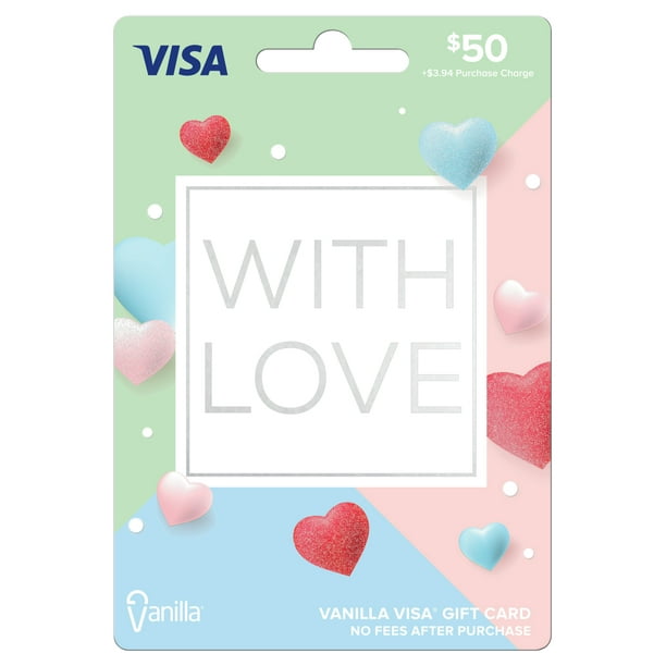 Vanilla Visa $50 Hearts with Love Gift Card - Walmart.com ...