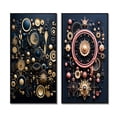 thumbnail image 2 of Designart "Retro Geometry of Atlantis' Ancient Wisdom IV" Modern Geometric Framed Wall Art Set Of 2 - Modern Gold Framed Wall Art Set Of 2, 2 of 6