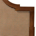 thumbnail image 3 of Pemberly Row Ash Walnut Finished Wood and Rattan King Size Headboard, 3 of 8