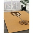 thumbnail image 3 of Ahgly Company Machine Washable Indoor Round Transitional Beer Orange Area Rugs, 5' Round, 3 of 7