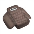 thumbnail image 4 of Reposabrazos de coche genérico, cojín, almohada, caja de pañuelos, consola central universal Marrón, 4 of 7