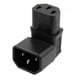 thumbnail image 2 of IEC Male C14 to Up Right Angled 90 Degree IEC Female C13 Extension Adapter, 2 of 5