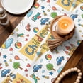 thumbnail image 3 of Children's Day Table Runner 70 Inches, Car Tree Stars Cartoon Modern Art Bed Runner Dresser Scarves Tabletop for Indoor Outdoor Parties/Ceremony/Banquet, 13" x 70", 3 of 9