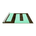 thumbnail image 2 of Ahgly Company Machine Washable Indoor Rectangle Abstract Turquoise Blue Modern Area Rugs, 6' x 9', 2 of 4