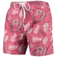 thumbnail image 2 of Men's Wes & Willy Crimson Indiana Hoosiers Vintage Floral Swim Trunks, 2 of 3