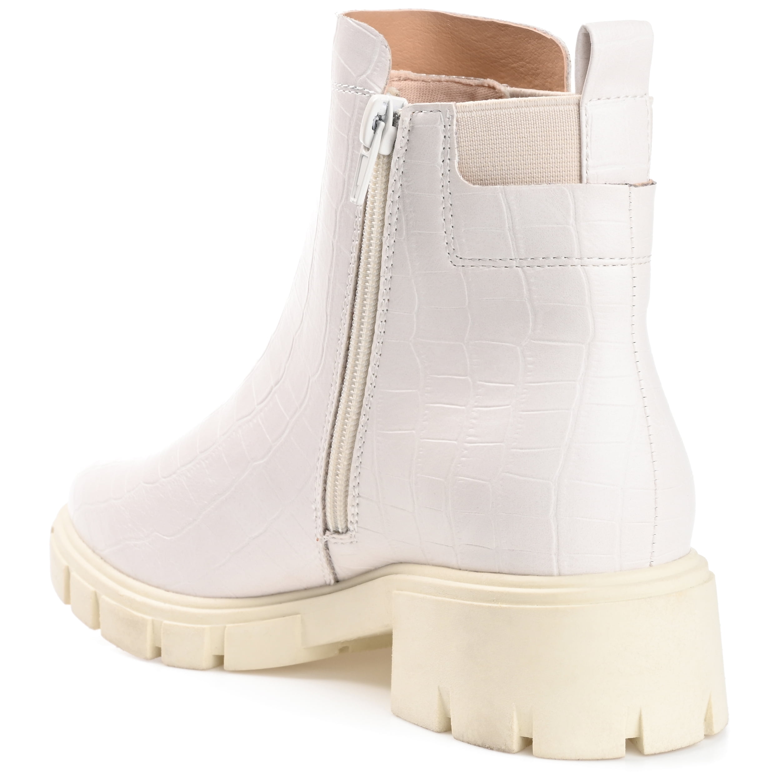 Journee Womens Jeeva Inside Zip Block Heel Booties