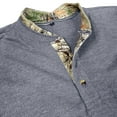 thumbnail image 7 of YLSDY Men's Waffle Knit Henley Shirt Long Sleeve Outdoor Thermal Pullover Tees Camo Patchwork Tee Tops Gray XL, 7 of 7