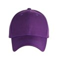 thumbnail image 2 of NYFASHION101 Unisex Plain Adjustable Hook and Loop Baseball Cap VEL100, Dark Purple, 2 of 4