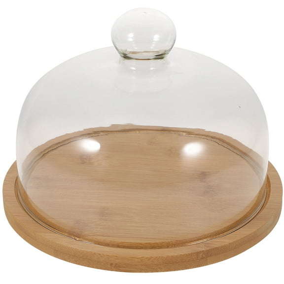 KAKOWELY Round Glass Dome for Cake 21.00X21.00X15.00cm for Bakery 1 Set