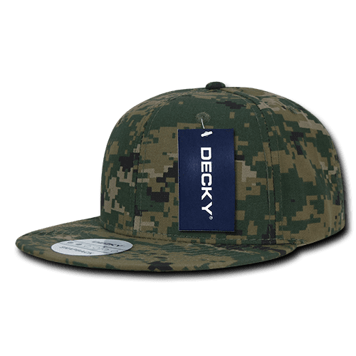 digital camo flat bill hat