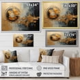 thumbnail image 4 of Designart "Gleaming Gold IV" Abstract Collages Floater Framed Wall Art Living Room, 4 of 7