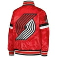 thumbnail image 3 of Youth Starter Red Portland Trail Blazers Home Game Varsity Satin Full-Snap Jacket, 3 of 3