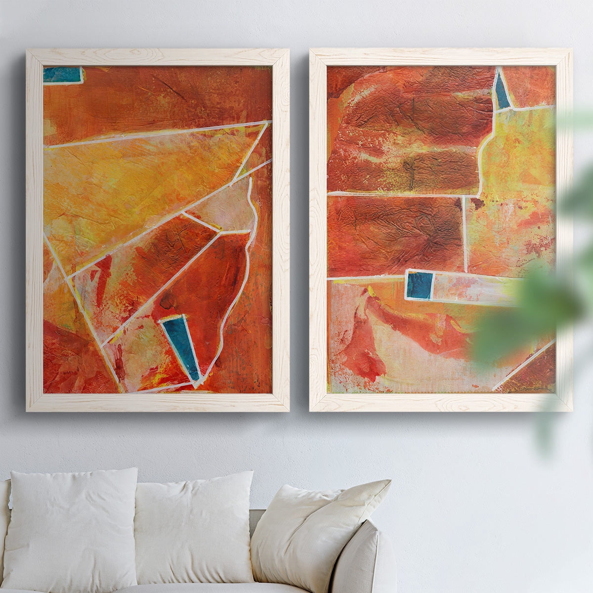 Primary Connection III - Premium Framed Canvas 2 Piece Set - Ready to Hang