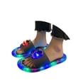 thumbnail image 2 of Light Up Slippers for Women Men, 2026 New Colorful Sandals, Fun Motion Sensor Slides for Indoor Use(Black,7), 2 of 6