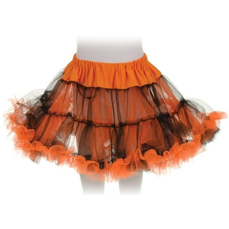 Tutu Petticoat Costume Skirt Child: Orange & Black One Size Fits Most