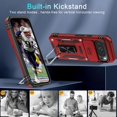 thumbnail image 3 of KOMI Case for Google Pixel 9/9 Pro with Slide Camera Cover+Screen Protector(1 Pack), Rotated Ring Kickstand Military Grade Shockproof Protective Cover-Red, 3 of 5