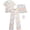 White Bows, variant on Princess Rose Girls Pajamas Set Cute Sleep Shirt Top Pajama Pants Shorts with Scrunchie 4 Piece