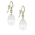 thumbnail image 3 of One Pair 22mm Austrian Crystal Teardrop Earrings - 14K Gold Filled Earwires - Clear, 3 of 5