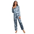 thumbnail image 5 of Women's Cotton Sleepwear Women Fashion Pajama Printing Sets Long Sleeve Button Down Nightwear Soft Pjs Lounge S, 5 of 6