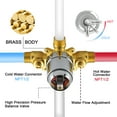 thumbnail image 5 of Alwenusa AF5702C Stainless Steel Shower Faucet Brushed Nickel Chrome Matte Black 4 Inch 4 Count, 5 of 7