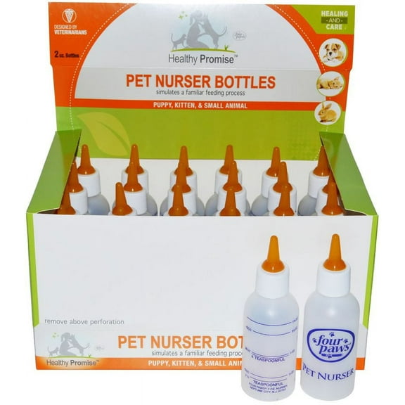 Four Paws Healthy Promise Pet Nurser Bottles [Dog, Nursers & Bottles] 24 count