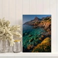thumbnail image 2 of Milazzo Cape Spring Sunrise Canvas Wall Art, Mediterranean Seascape Print, Home Office Decor, 2 of 8