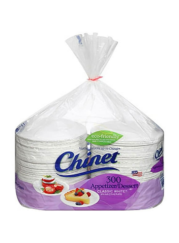 Chinet Classic White 6.75" Appetizer & Dessert Plates (300 ct.)