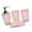 Light pink, variant on YongCo Scandinavian Bathroom Organizers 4 Piece Set Food Safe Hygienic Toothbrush Holder Soap Cream Storage Waterp