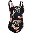 thumbnail image 3 of Firpearl Women's One Piece Swimsuits Vintage Tummy Control Bathing Suit Slimming Ruched Swimwear, 3 of 6