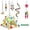B, variant on Parakeet Toys Set, Colorful Bird Toys for Parakeets, Pet Bird Cage Hammock Swing Climbing Ladders Chewing Toy Mirror Hanging Bell Wooden Perch for Budgerigar, Conures, Love Birds (B)