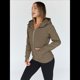thumbnail image 5 of Sudaderas con Capucha y Cremallera para Mujer, Chaquetas de Forro , Sudaderas de Gran Tamaño, Conjuntos de Moda de Otoño, Suéteres, Ropa de Invierno. Color Café L, 5 of 10