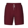 thumbnail image 4 of Lsque Mens Swim Trunks Maroon Pattern - Bathing Suit Compression Liner - Beach Swim Shorts Swimwear - (S-3XL) - Stretch Quick Dry -XX-Large, 4 of 9