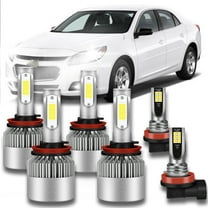 BMZONCC For Chevrolet Malibu 2008-2012 LED Headlight Bulbs High/Low Beam Fog Light H9 H11 6pcs