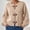 Beige, variant on Women's Relaxed Fit Knit Cardigan Round Neck Toggle Button Long Sleeve Casual Sweater Top