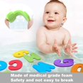 thumbnail image 3 of Organizador de juguetes de baño 36 espuma suave Abc 123 letras y números Alfabeto de baño Juguetes para bebés para aprendizaje temprano Letras de espuma y bolsa de red de almacenamiento de secado ráp, 3 of 5