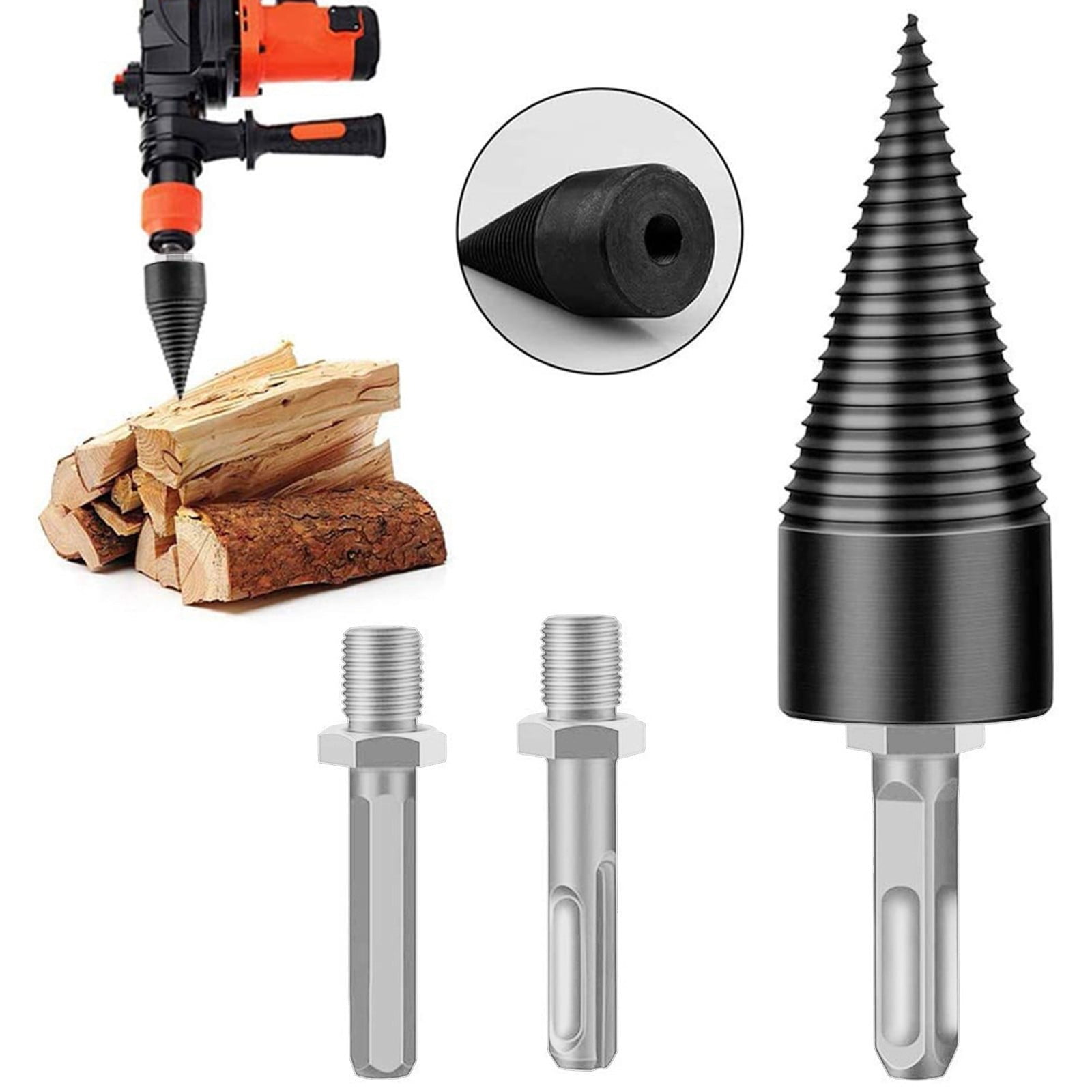 High Speed Log Wood Splitter Twist Screw Cones Firewood Splitting Drill Bit New High Speed Log Wood Splitter Twist Screw Cones Firewood Splitting Drill Bit New