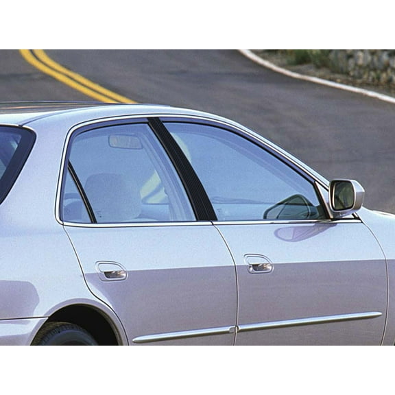 Rvinyl Pillar Post Window Trim Compatible with Honda Accord 1998-2002 (Sedan) - Carbon Fiber 3D