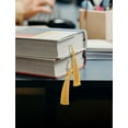 thumbnail image 6 of WIRESTER Set 2pcs Rectangle Metal Bookmarks With Light Gold Tassels for Book Lovers, Page Markers for Students Teachers Reading - Golden Cochin Chicken & White Silkie Chicken, 6 of 6