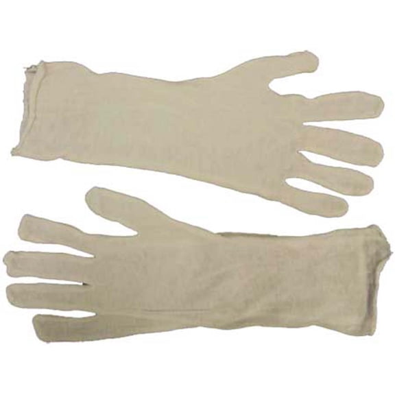 HAWK (12 Pairs) Cotton Inspection Gloves | Pure White | Extra-Long 14" (35.6 cm) Design | Breathable & Comfortable | Great For Clean Rooms & Delicate Objects