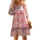 thumbnail image 1 of Txlixc Vestido estampado bohemio para mujer Vestidos estampados florales vintage bohemios Vestido de playa de estilo étnico Vestido informal de manga larga Txlixc Casual, 1 of 9