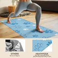 thumbnail image 4 of Blue Dog Paw Footprint Hot Yoga Mat Towel Non Slip for Hot Yoga - Quick-Drying Yoga Mat Cover with 4 Corner Pockets with Travel Bag - Hot Yoga Towel Non Slip Grip Moisture Wicking Sweat 70"x26", 4 of 6
