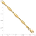 thumbnail image 2 of 3.88mm 14k Gold Polished Sparkle-Cut Fancy Link Bracelet 7.75 Inch Link Bracelet for Women, 2 of 2