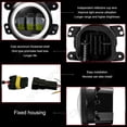 thumbnail image 5 of Pair 4" 30W LED Fog Light Round Front Bumper Lamp Car For Jeep Wrangler JK 07-16, 5 of 10