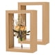 thumbnail image 1 of Marco de Flores Secas de 2 Piezas, 4 x 6 Pulgadas, Marco Flotante de Madera Acrílica para Fotos de Flores Secas [Color Madera], 1 of 1