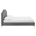 thumbnail image 4 of Modway Olivia Queen Performance Velvet Platform Bed in Gray, 4 of 10