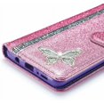 thumbnail image 6 of Compatible with iPhone 14 Plus Diamond Wallet Case Kickstand Card Full Protection Bling Sparkling Sequin Butterfly Fashion Luxury Shockproof Cover for Women Girls, 6 of 7