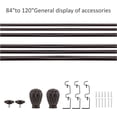 thumbnail image 2 of eTeckram 5/8" Double Curtain Rod with Brun Finials,Bronze Gold,84‘’-120‘’, 2 of 6